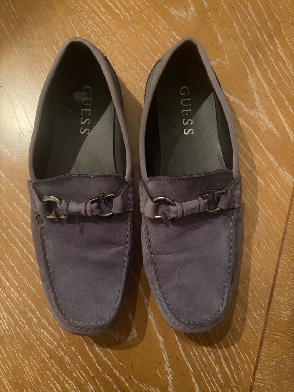 GUESS Men’s Purple Suede Bit-Loafers